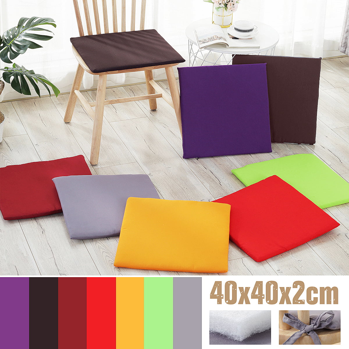 Details about   Outdoor Indoor Dining Garden Patio Soft Chair Seat Pad Cushion Home Decor 16x16 