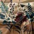 thumbnail image 5 of Ambesonne Cottagecore Valance & Curtain 3 Pcs Set, Woods Modern Floral Art, 55"x24", Caramel Beige Dark Teal, 5 of 7