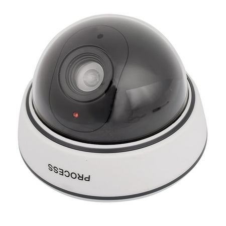 Unique Bargains Fake Dummy Surveillance CCTV Security Dome Camera w Flashing Red 