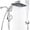 Sliver, variant on Rain Shower Head with Handheld High Pressure rainfall Shower Heads with Handheld Spray Combo Adjustable one-piece stand daul shower head Built-in Magnetic Docking and Power Jets（Sliver）