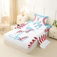 thumbnail image 2 of Manfei Baseball Initial L Twin Sheet Sets 3pcs,Ice Cream Bedding, 2 of 5