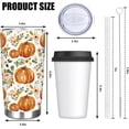 thumbnail image 2 of 1Pc Fall Floral Pumpkin Tumbler with Lid Straw 20 Oz Flower Pumpkin Travel Coffee Tumbler Cup Boxed for Autumn Birthday Travel Party Favor Supplies, 2 of 6