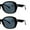 [2-Pack] Black, variant on SA106 Antiglare Polarized Lens Oversize Butterfly Womens Sunglasses Black