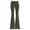 Army Green, variant on Xijirk Womens High Waist Flare Pants Solid Stretchy Knit Bell‑Bottom Casual Trousers No Pockets Size:2XL