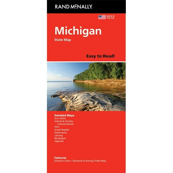 Rand McNally Easy to Read: Michigan State Map, (Paperback)