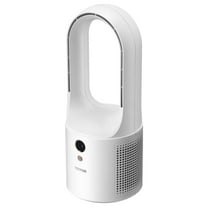 Portable Bladeless Desk Fan, 12.99" 6-Speed Quiet Fan with USB Power, for Office Bedroom Home (White)