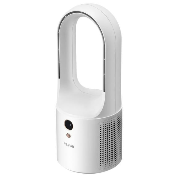 Portable Bladeless Desk Fan, 12.99" 6-Speed Quiet Fan with USB Power, for Office Bedroom Home (White)