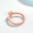 thumbnail image 4 of Love Heart Silver/Gold/Rose Gold CZ Band 925 Silver Womens Wedding Ring Sz 4-9.5, 4 of 7