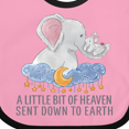 thumbnail image 4 of Inktastic A Little Bit of Heaven Sent Down to Earth Cute Elephants Boys or Girls Baby Bib, 4 of 4
