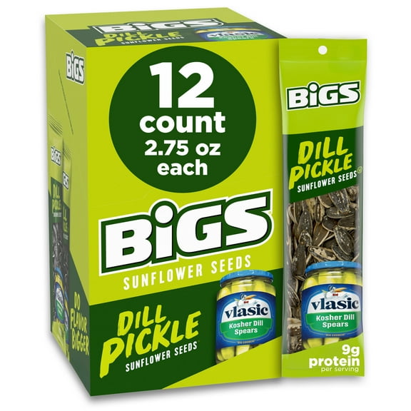 Bigs Sunflower Seeds Vlasic Dill Pickle 2.75oz (Pack of 12)