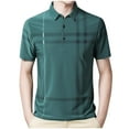 thumbnail image 2 of QUINDOS Shirts for Men Short Sleeve Polo Casual Collared Shirts Print Loose Tennis Work T-shirts, 2 of 4