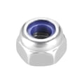 thumbnail image 4 of M4 x 0.7mm Nylon Insert Hex Lock Nuts, 304 Stainless Steel, 10 Pcs, 4 of 5