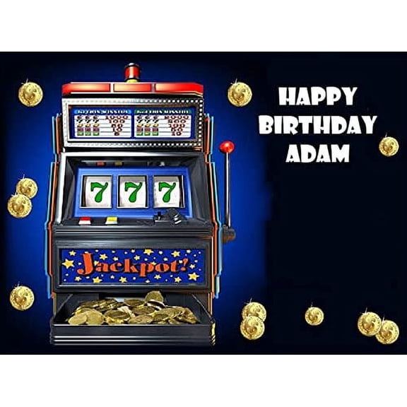 Slot Machine Edible Cake Image Cake Topper