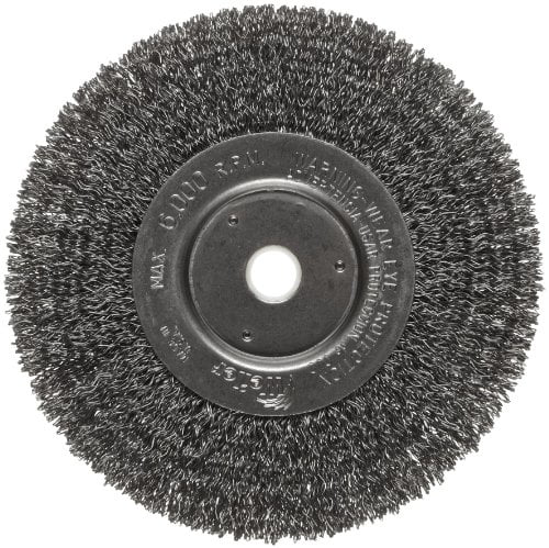 Weiler 21090 0.003 Wire Size Steel Bristles Single Stem Single Spiral Hand Tube Brush With Eye Handle 3//16 Diameter 7 Length