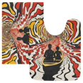 thumbnail image 7 of Yayeee Bath Rugs for Bathroom Floor Set of 2 Non Slip Fluffy Soft Absorbent Mat, Abstract Boat Ride, 7 of 7