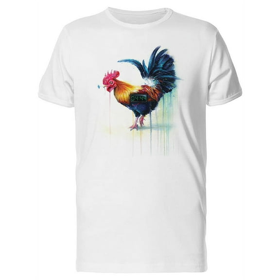 Rooster With Led Clock T-Shirt Men -Image by Shutterstock, Male Medium