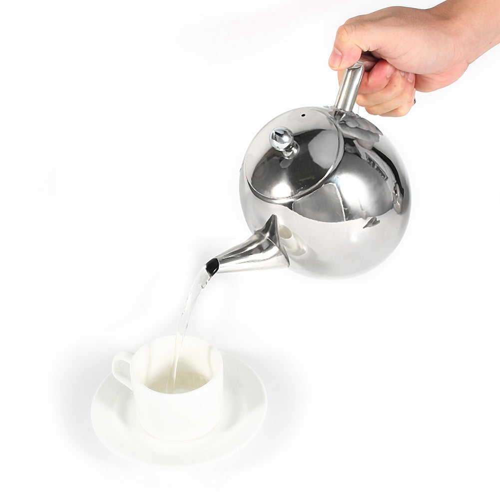 Details about   Home Glass Tea Pot Stainless Steel Leaf Infuser Kettle Teapot Coffee with Filter 