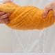 thumbnail image 4 of Velvet Bath Towel Set | Super Absorbent Quick Dry Thickened Large Washcloth | Soft Fleece Material | Hanging Loop | Solid Color Blue Pink Yellow Gray | 27.5x55.1in | 3 Pack, 4 of 7