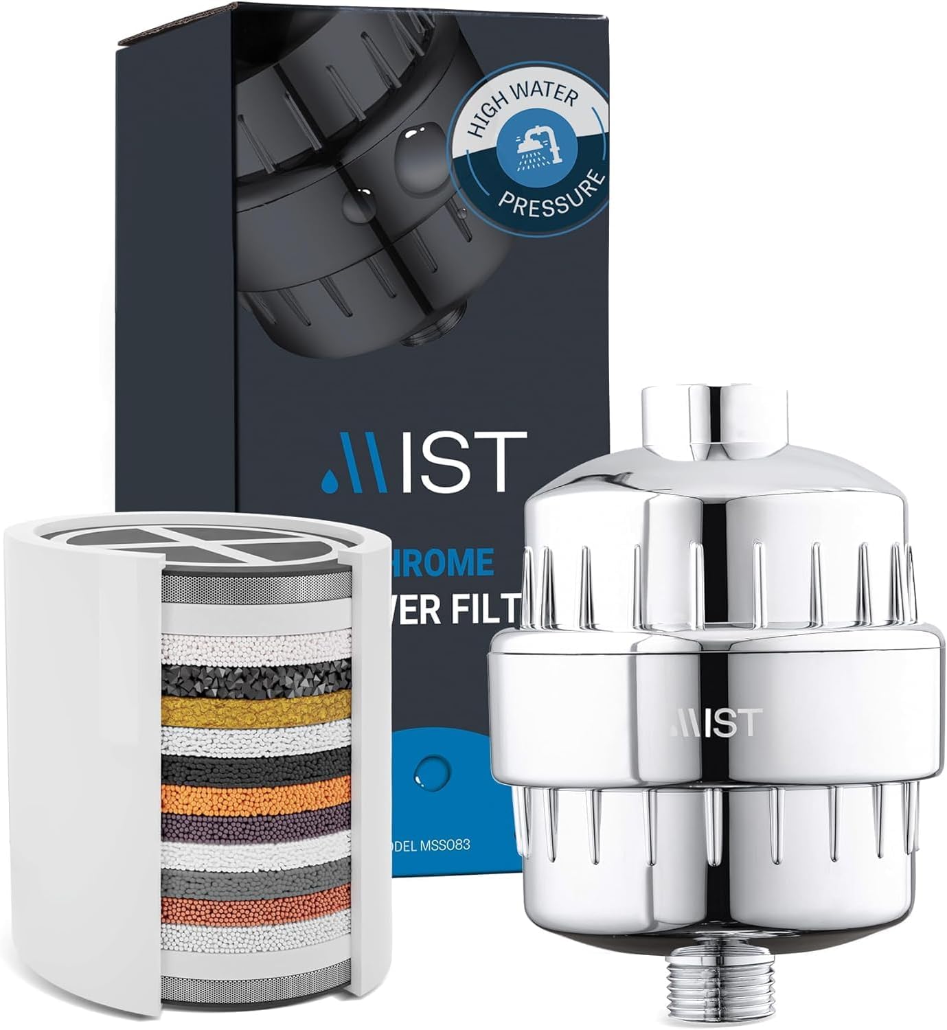 Mist 15-Stage Shower Head Filter, Matte Black photo 7