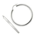 thumbnail image 5 of JewelStop 925 Sterling Silver Hoop Earrings - 40 mm (1.57 Inch.) X 4 mm (0.16 Inch.), 5 of 5