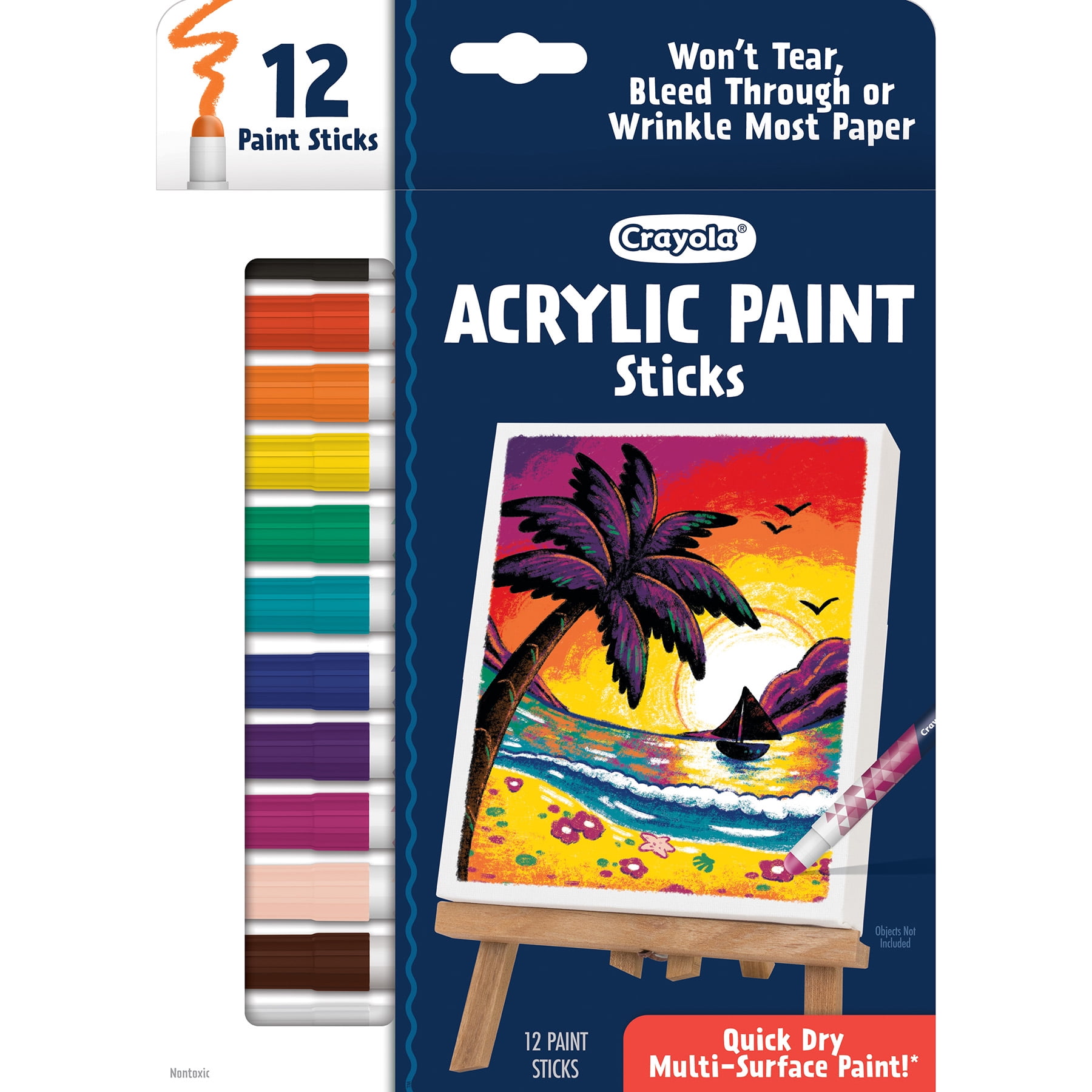 Crayola Acrylic Paint Doodle Sticks, 12 Per Pack, 2 Packs
