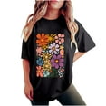 thumbnail image 5 of Raeneomay Oversized T Shirts for Women Fashion Summer Round Neck Drop Sleeves Leisure Short Sleeve Printing Tops, 5 of 6