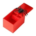 thumbnail image 2 of Caja de bromas Spider Scare | Juguete realista de mordaza de araña oculta | Estuche de broma sorpresa de truco de madera | Novedad reutilizable de Halloween | Paquete de 2 | 7.6x5.3x5cm | Divertido, 2 of 8