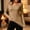Khaki, variant on NominalSnug Womens Fleece Lined Thermal Tops Crewneck Long Sleeve Shirts Stretchy Slim Fit Winter Warm Base Layer With Thumb Hole