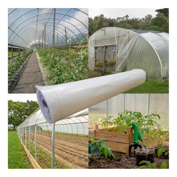 FPS - 4 Year Clear 6 mil Greenhouse Plastic Sheeting - Clear Greenhouse Plastic Sheeting, Polyethylene Greenhouse Plastic Film, Transparent Plastic Film for Greenhouse, Greenhouse Film (20' x 5')