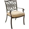 thumbnail image 5 of Hanover Traditions 3-Piece Bistro Set in Tan with 30 in. Glass-Top Table, 5 of 14