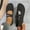 Black, variant on Knit Flats for Women Summer Novel Trendy Solid Color Round Toe Ankle Strap Casual Ballet Flats Women Comfortable Dressy Office Soft Sloe Shoes Purple 7.5