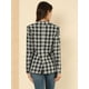 thumbnail image 5 of Chaqueta formal Allegra K Día de San Patricio para mujer con solapa con muesca y Doble botonadura Negro XS, 5 of 6