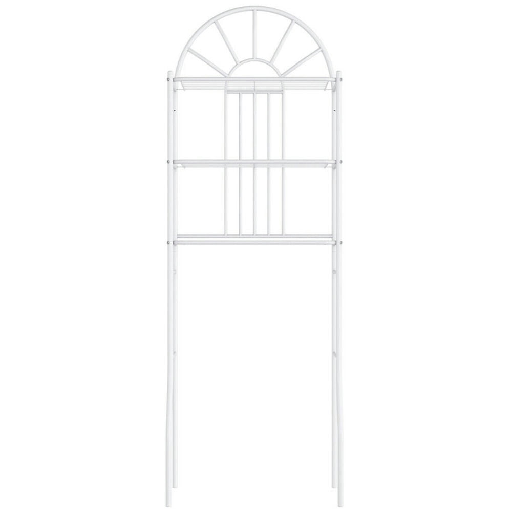 Finihen Towel Rack, Towel Holder, Toilet Storage Rack, Bathroom Towel Storage Rack with 3 Shelves, for Bathroom, White