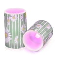 thumbnail image 2 of Daisy Flower on Stripe 2 PCS LED Flickering Flameless Candles with Remote Control Realistic 3D Wick Window Candles Sets for Wedding Table Home Decoration Gifts, 2 of 7