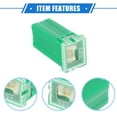 thumbnail image 4 of Unique Bargains 10 Pcs Standard Box Shaped Fuse 40 Amps Universal for Pickup Truck Cars SUV Durable Plastic Metal Green, 4 of 6