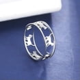 thumbnail image 2 of EOEMY Hollow Walking Cats Women'S Ring Stainless Steel Animal Cute Kitten Finger Rings, 2 of 6