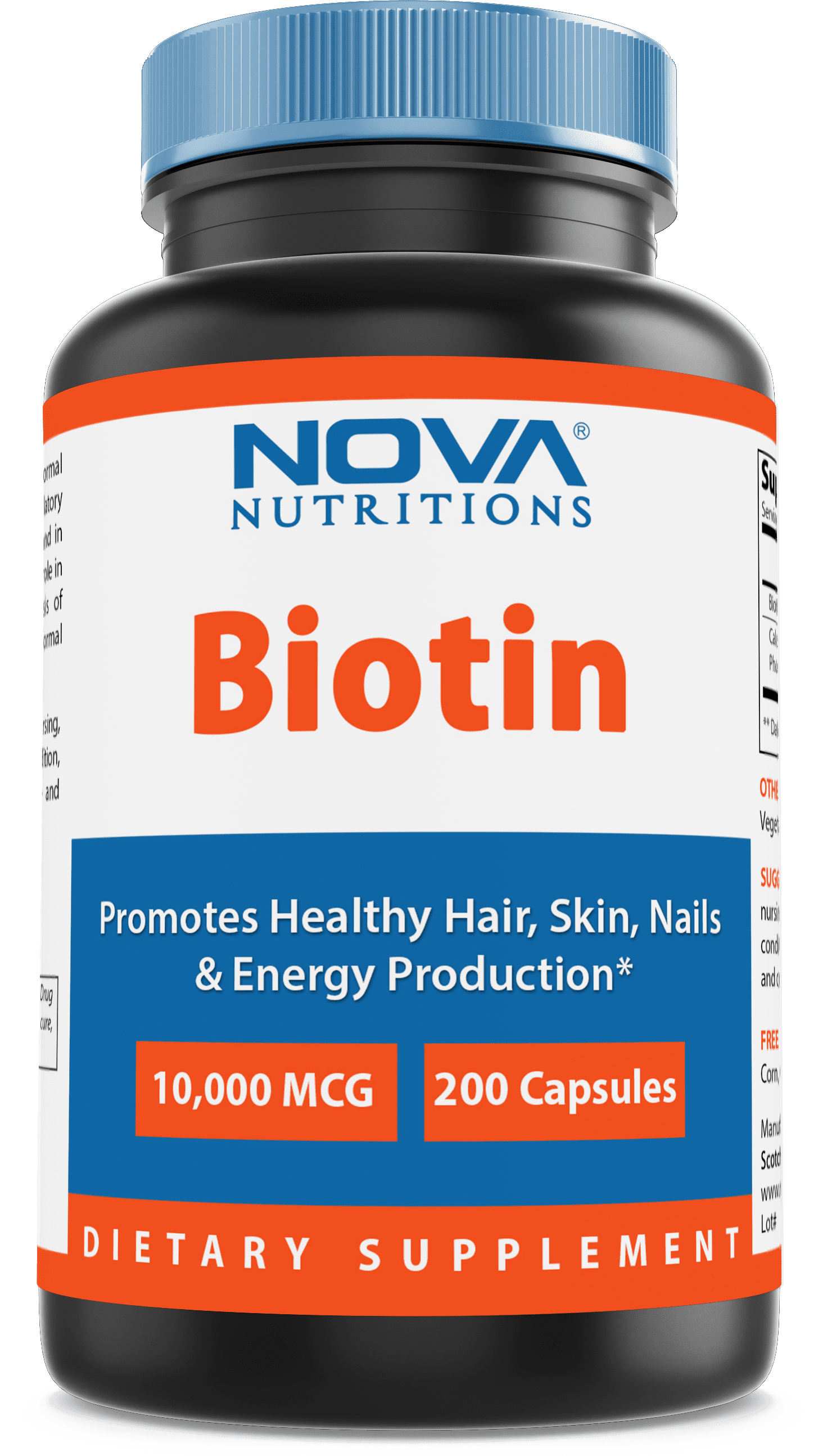 Nova Nutritions Biotin 10,000 mcg 200 Capsules