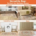 thumbnail image 6 of Boho Kitchen Mats for Floor 3 PCS, Non-Slip Kitchen Rug Sets, Waterproof Mats for Kitchen Floor, Farmhouse Washable Runner Rugs for Hallway Laundry Holiday Sink Decor (Orange,20"x59"+20"x48"+20"x32"), 6 of 7
