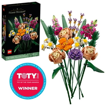 LEGO Botanicals Flower Bouquet Building Set - Artificial Flowers for Decoration for Home and Display, Ages 18  - Small Fake Flowers for Table, Desk, Office - Birthday or Anniversary Gift Idea - 10280