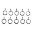 thumbnail image 1 of LOVIVER 10pcs Yeux Boulons M8 Fileté Métrique Bateau de Qualité Marine Levage en Acier Inoxydable, 1 of 8
