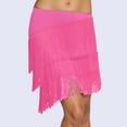 thumbnail image 2 of Wdgfv Women's Fringe Dance Skirt - Latin Tango Salsa Ballroom Tassel Mini Shorts Multilayer Wrap Skirt, 2 of 4