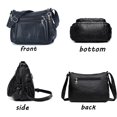 thumbnail image 4 of ELDA Bolsos cruzados para mujer, de piel sintética suave, bolso de hombro con múltiples bolsillos, Negro -, M, 4 of 5