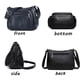 thumbnail image 4 of ELDA Bolsos cruzados para mujer, de piel sintética suave, bolso de hombro con múltiples bolsillos, Negro -, M, 4 of 5