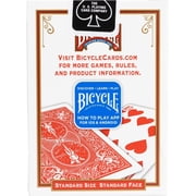 Bicycle Standard Index Black/Red, Pack of 4