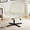 PU Beige, variant on TINKLE WELL Criss-Cross Legged Armless Chair with Wide Seat, Height-adjustable tilt and swivel, and Soft Leather for Home Office, Bedroom, Study Room, and Student Desk Seating, Brown
