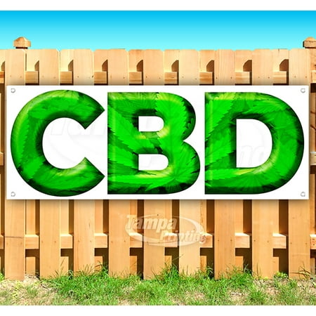 Cbd 13 Oz Heavy Duty Vinyl Banner Sign With Metal Grommets New