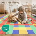 thumbnail image 4 of ODIKA 3'x5' Washable Accent Rug Pet Friendly, Non-Shedding Mat Bedside Retro Checkered Hopscotch Plaid Block Squares Storybook for Nursery Room, 4 of 7