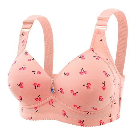 LLYWEY Comfy Bras for Women Clearance Comfortable Push up Bras Women Ladies T-Shirt Bra Style-1120 Women s Plus Compression Bra Feature Adult Female Bralette Sports Bras Pinky 40B