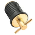 thumbnail image 2 of 1in Rubber Brass Drain Plug THandle TwistIn Marine Accessories for Hull Livewell Boat Bilge Transom Seawall Baitwell, 2 of 10