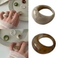 thumbnail image 2 of Lerpwige Contemporary Resin Band Ring Arc Shape Comfortable Fit Multiple Colors Stylish Material Gift, 2 of 8